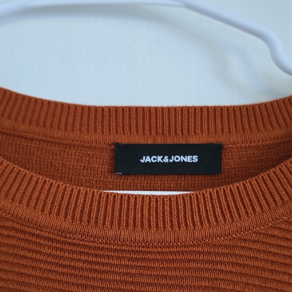Jack & Jones Rust Ribbed Knit Sweater - Picture 2 of 3